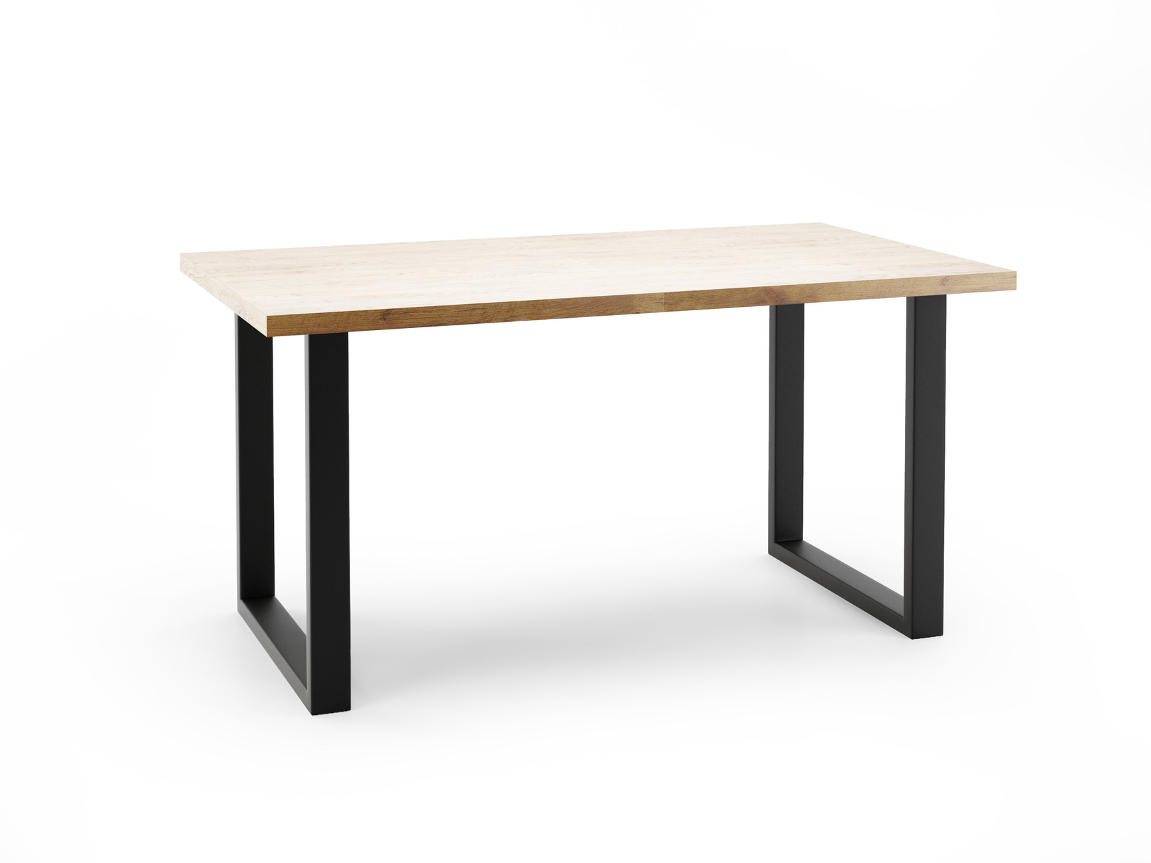 Stół loftowy PABLO 160x90  z czarnymi metalowymi nogami