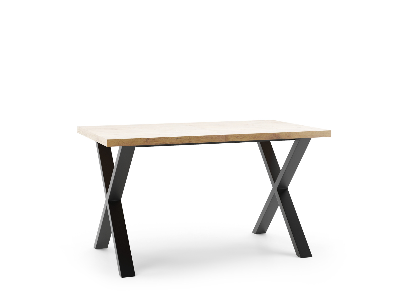 Industrialny stół HAMERFEST 160x90cm  z metalowymi nogami w kształcie X